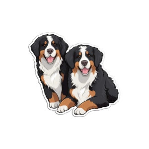 Vinyl autosticker van je favoriete hond: de Berner sennenhond nr. 2