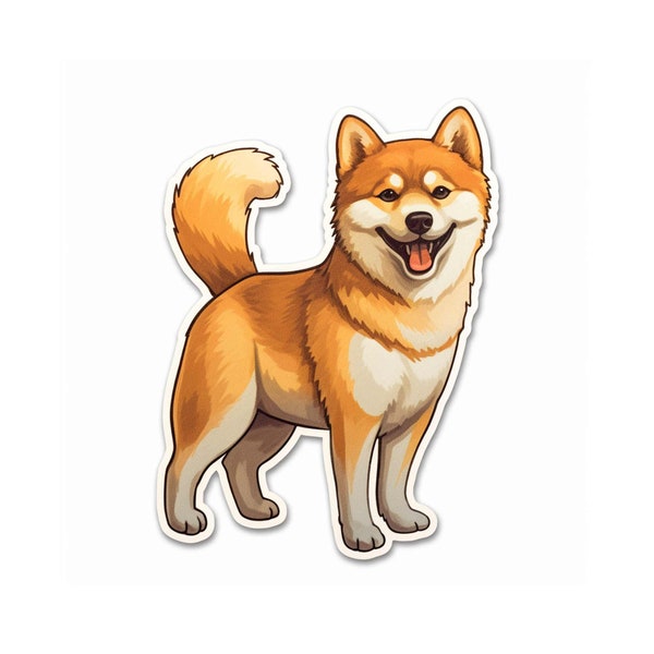 Adesivo in vinile per auto del tuo cane preferito: lo Shiba Inu