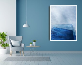 Abstract Multi-Exposure skyscraper Architecture photography. Impressively detailed cityscape wall decorations, instant download
