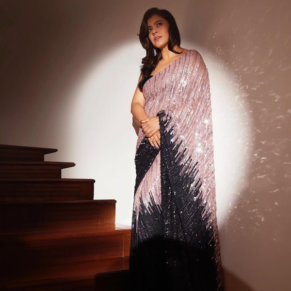 Manish Malhotra Inspired Dual Sequin saree, Party wear saree, Ready to Wear saree, Pre Stitched saree for USA Women, readymade saree