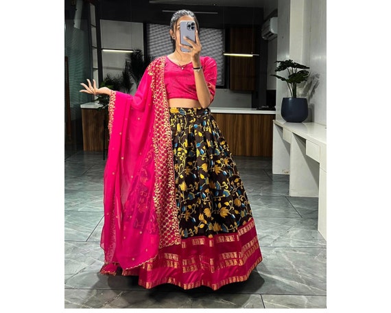 Indian Kalamkari Lehenga Choli Designer Lehenga Party Wear Dress