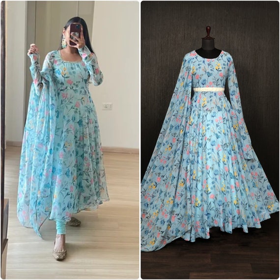 Latest long frock suit cheap