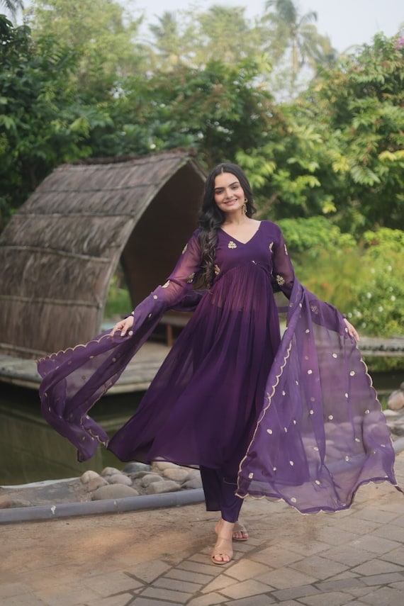 Awesome Dark Brown Colored Designer Gown, Anarkali salwar kameez | online  shopping | Anarkali dresses online