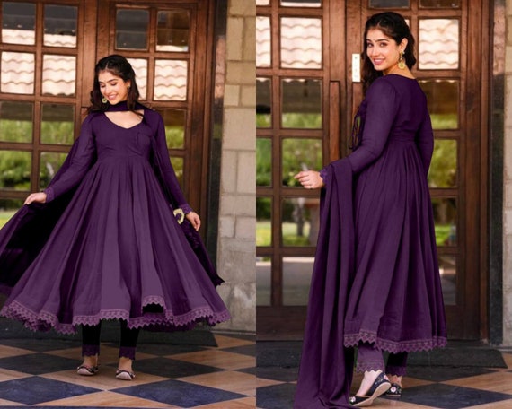 Wine Color Party Wear Koti Style Gown With Dupatta :: MY SHOPPY LADIES WEAR