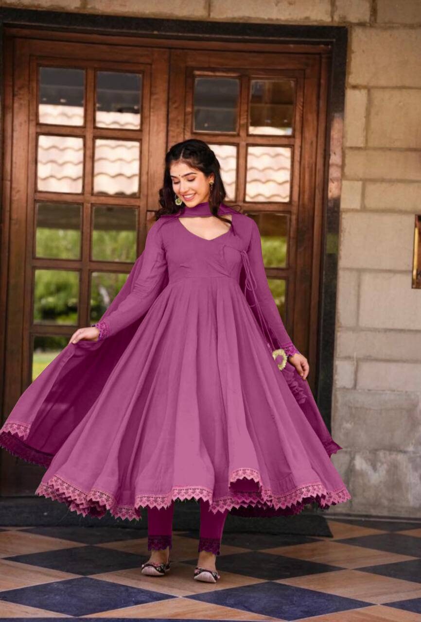 Light purple anarkali cheap