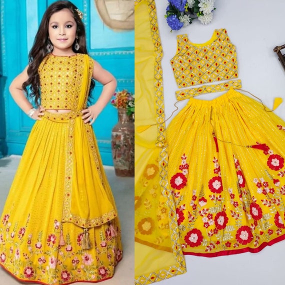 Designer Kids Lehenga Set | Kids Wedding Lehenga | The Nesavu – The Nesavu