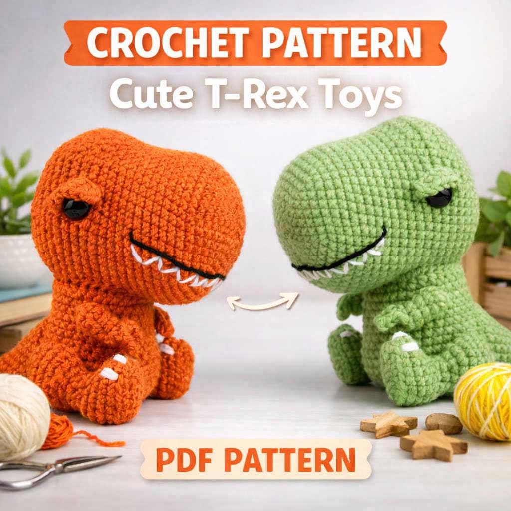 The Mighty Little T-Rex Crochet Pattern