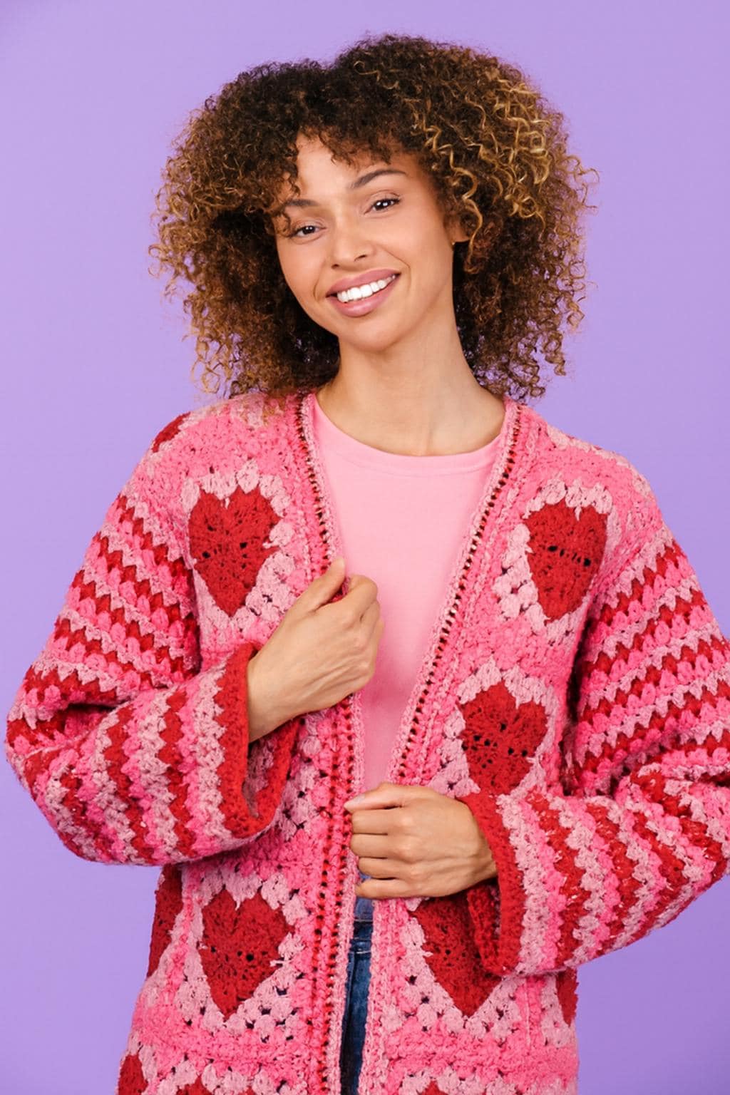 39 Heart Granny Square Crochet Patterns for Blankets, Bags, and Sweet Motifs 24 Heart Granny Square Crochet Cardigan Pattern Crochet