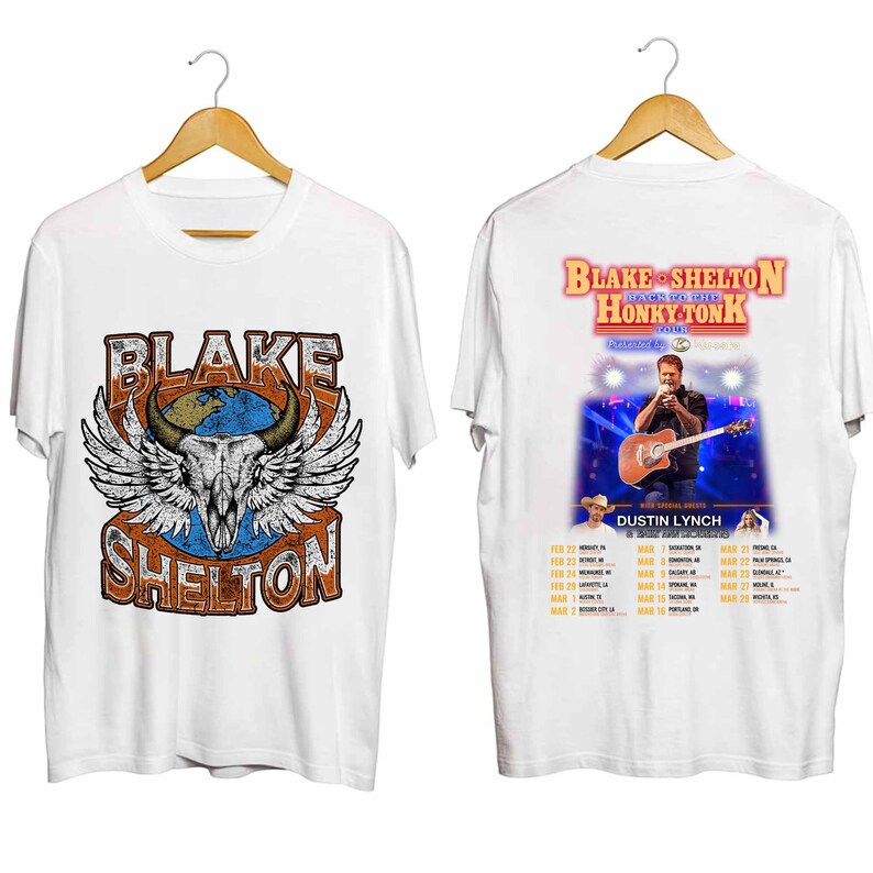 Blake Shelton 2024 Back to the Honky Tonk Tour Tour Shirt Etsy