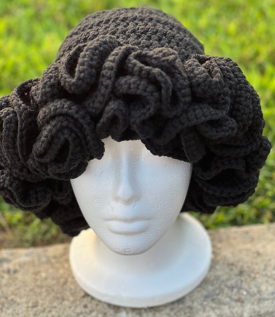 Crochet Ruffle Hat (solid) (choose Your Color) - Etsy
