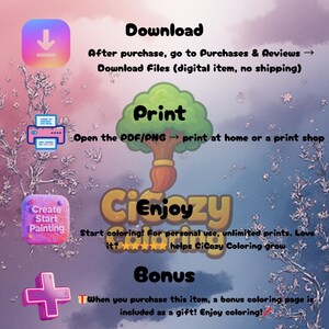 Cute Black Girl Coloring Book | Girl Power Chibi Art | Relaxing Printable Pages for Kids & Adults | Creative Gift image 6