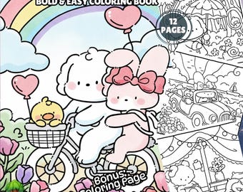 Cute Cozy Friends Coloring Book v.3 | Relaxing Printable Art Therapy | Kawaii Stress Relief for Adults & Kids