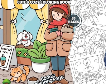 Chill Moments Coloring Book | Cozy Daily Life Scenes | Relaxing Art Therapy for Adults | Mindfulness Stress Relief Gift