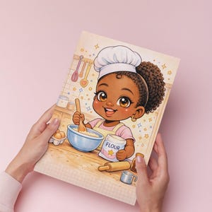 Cute Black Girl Coloring Book | Girl Power Chibi Art | Relaxing Printable Pages for Kids & Adults | Creative Gift image 4