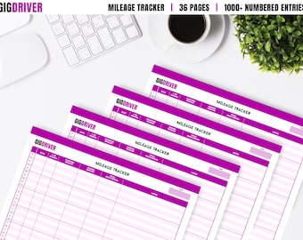 Printable Mileage Tracker, Customer Tracking Template, Mileage Tracking Template, Digital Mileage Log, Mileage Tracker Spreadsheet
