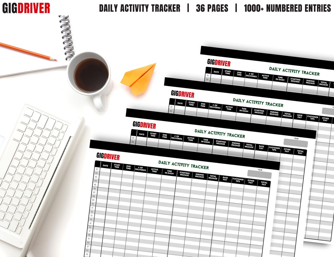 Printable Daily Activity Tracker, Digital Daily Activity Tracker ...