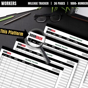 Gig Worker Mileage Tracker | Printable Tax Log Book (36 Pages, PDF Download)