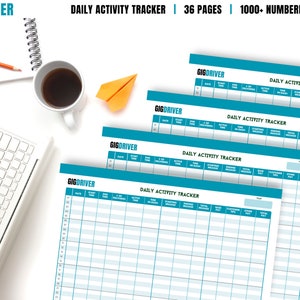 Printable Daily Activity Tracker, Digital Daily Activity Tracker, Printable Daily Activity Spreadsheet, Daily Activity Template