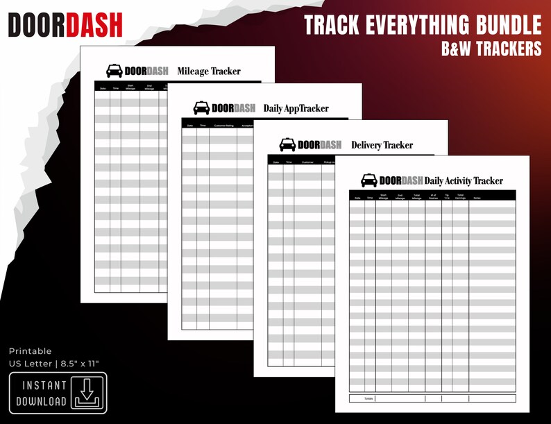 Printable Tracking Templates Bundle, Digital Tracking Templates ...