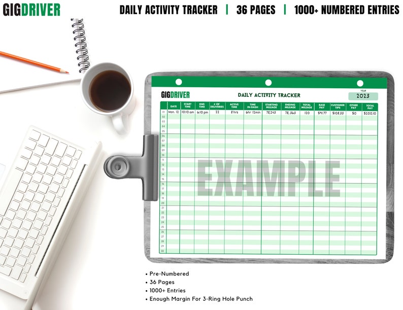 Printable Daily Activity Tracker Digital Daily Activity - Etsy