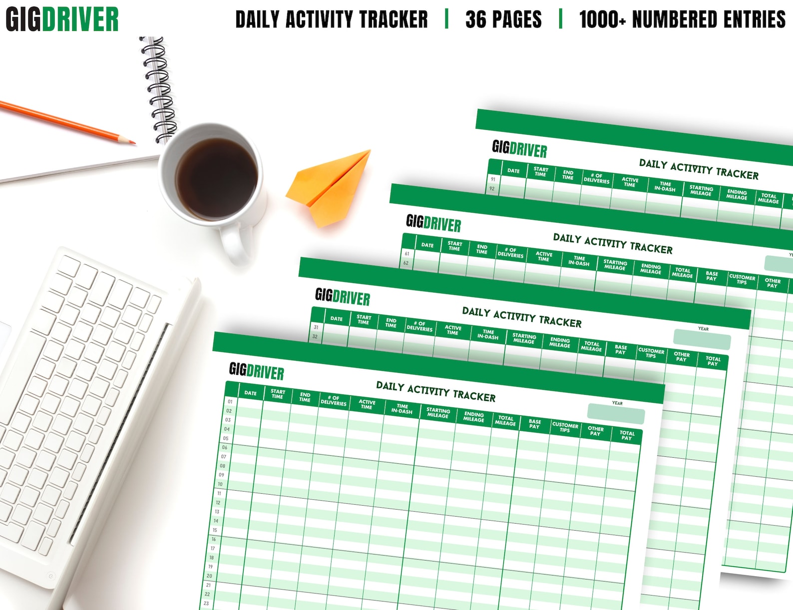 Printable Daily Activity Tracker, Digital Daily Activity Tracker ...