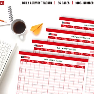 Printable Daily Activity Tracker, Digital Daily Activity Tracker, Printable Daily Activity Spreadsheet, Daily Activity Template