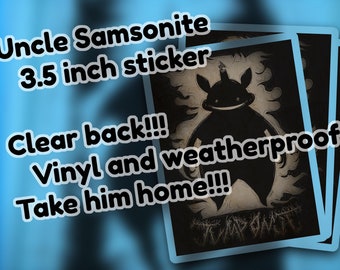 IN STOCK - Uncle Samsonite Old Ones Book Sticker 3.5 Inch Vinyl Clear Weatherproof
