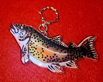 IN STOCK - JUMBO Novelty 3D Art Frosting Cake Rainbow Trout Sticker