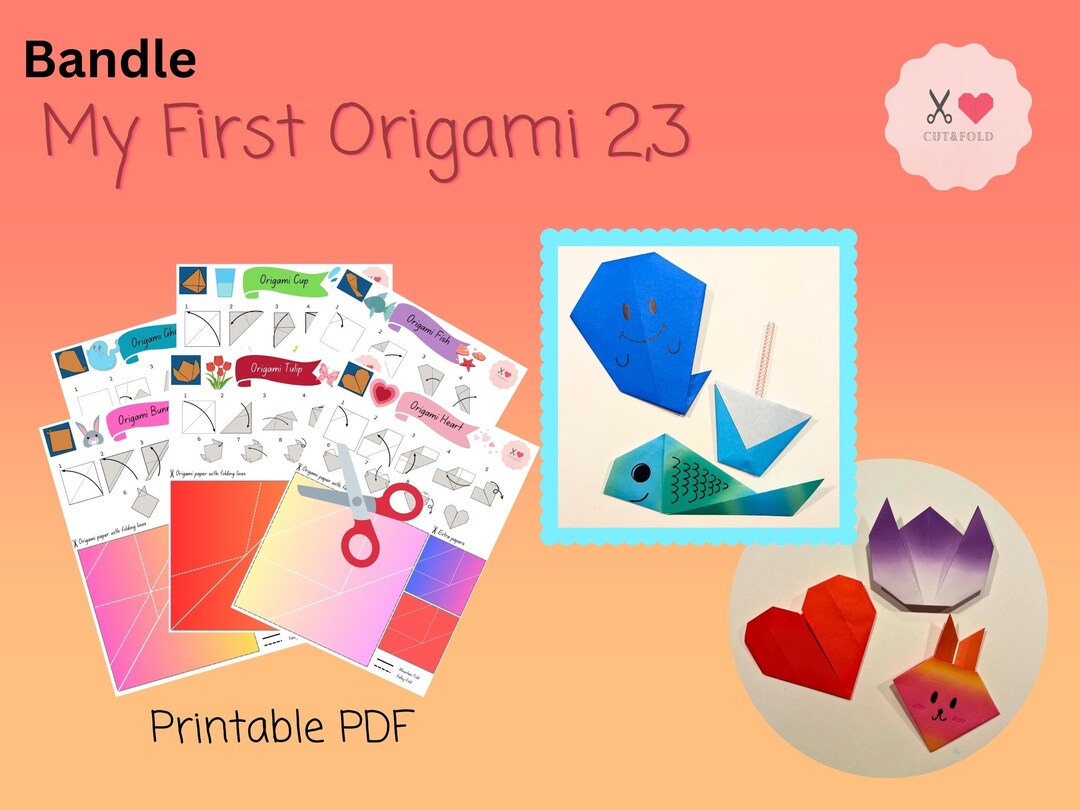 My First Origami 2-3 [bandle] | Printable PDF | Kids and Senior Craft ...