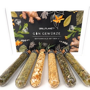 12,90 EUR/Stk. Gin Gewürze Geschenk Set Nr.2 mit 6 verschiedenen Gewürzen
