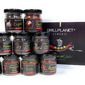 19,90 EUR/Stk. Gewürze Geschenk Set 9 Gläser schön verpackt in Premiumqualität