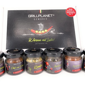 16,90 EUR/Stk. Grill Gewürze Geschenk Set 6 verschiedene Gewürze