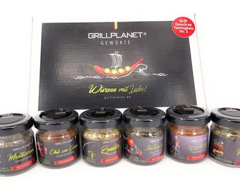 16,90 EUR/Stk. Grill Gewürze Geschenk Set 6 verschiedene Gewürze