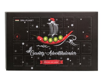 39,90 EUR/Stk. Gewürze Adventskalender mit 24 Gewürzen Premiumqualität Grillplanet