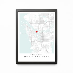 Notre carte premier rendez-vous, cadeau premier rendez-vous, cadeau Saint Valentin, anniversaire de mariage premier an, carte d'anniversaire de un mois, cadeau premier anniversaire
