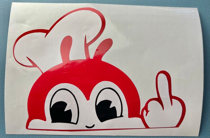 Jollibee Car Decal Middle Finger Flipping Off Etsy