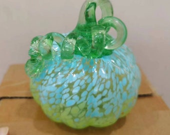 Hand Blown Glass Pumpkin,Glass Pumpkin Ornament, Home Decor, Halloween Decor