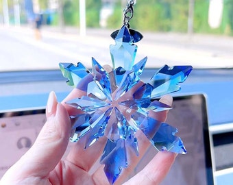 crystal snowflake pendant,Clear Ornament,car decoration,christmas decoration