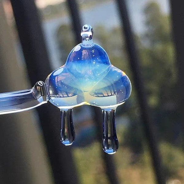 Cloud Glass Pendant,100% Hand crafted Water droplet cloud ,Creative pendant, handmade birthday gift