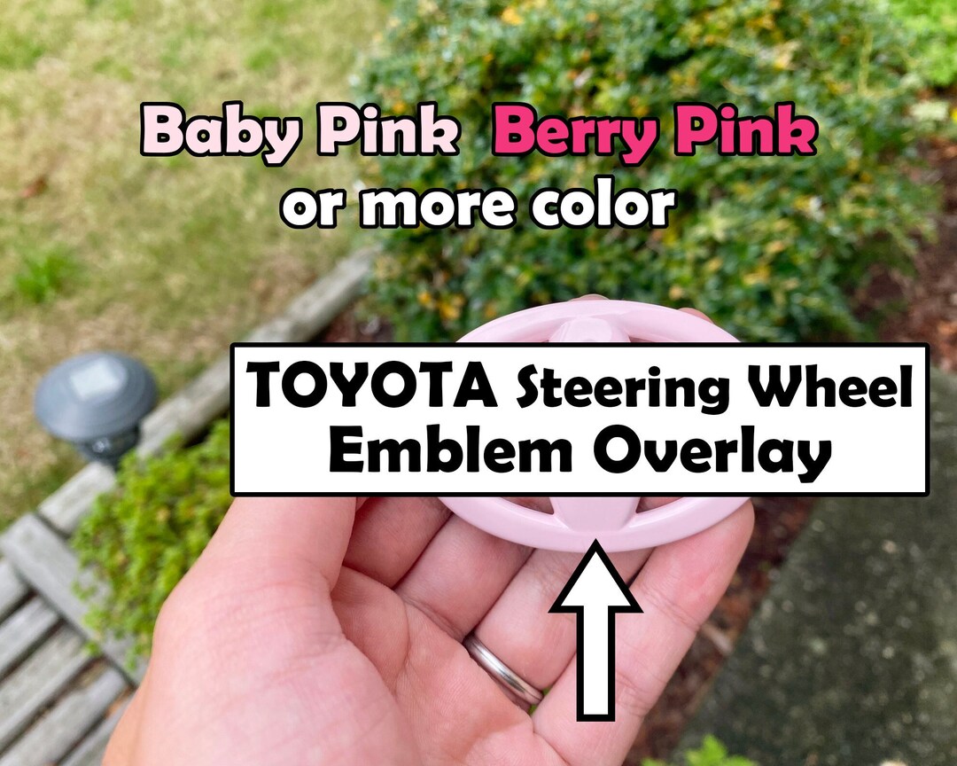 Pink Toyota Steering Wheel Emblem Overlay Fit for Etsy