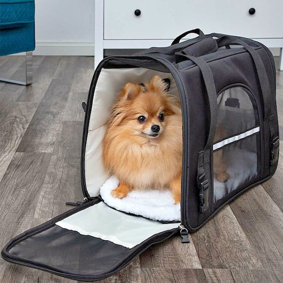 Pet Carrier Soft Side-open Small Cat/dog Comfort Bag Travel Airline  Approved US1 