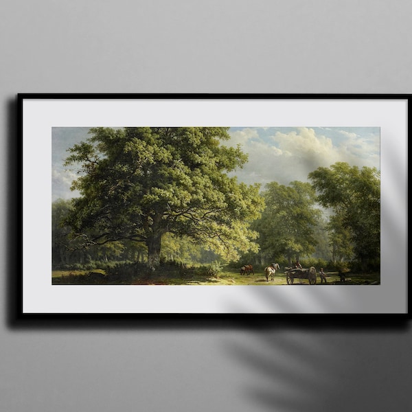 Vintage wall art prints, vintage landscape painting, green wall decore, vintage wall decor, wall art canvas, wall art prints trendy retro