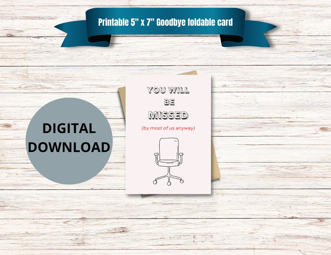 Printable Going Away Card for Coworker or Boss Funny Going - Etsy