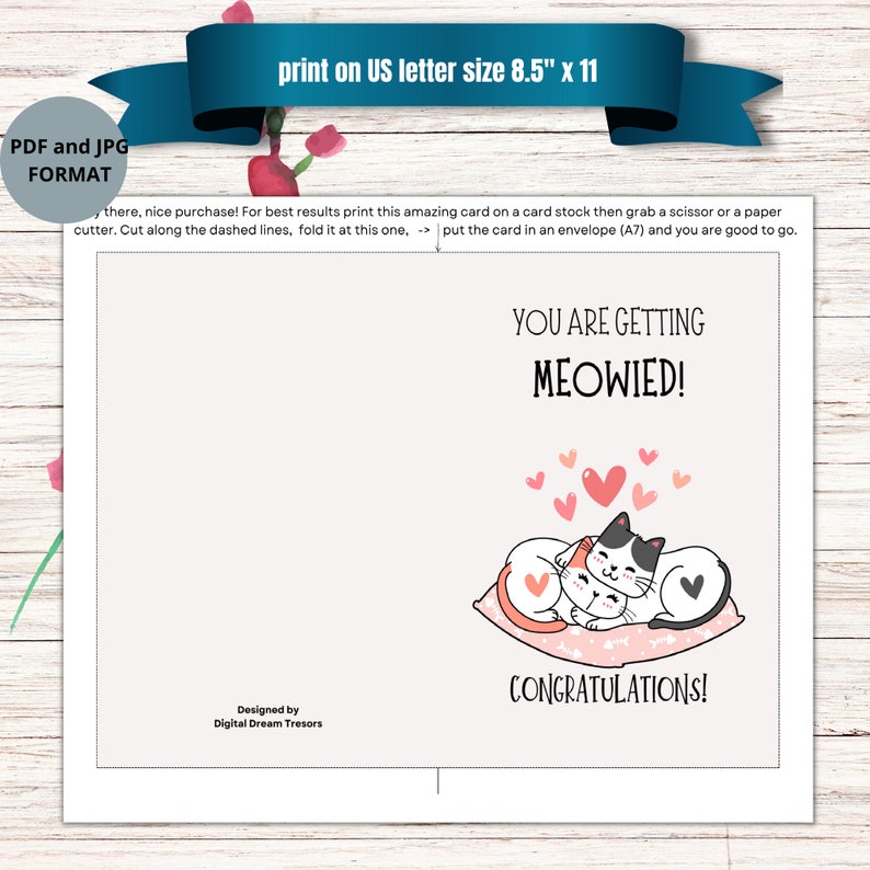 Funny Cat Engagement Card, Engagement Card for Crazy Cat Lady, Cat ...