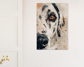 Dalmatian Watercolor Art Print | Rainbowcore Dog Lover Gift