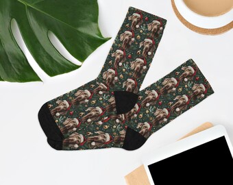 Weimaraner Umweltfreundliche Socken | Weimaraner Premium Crew Socken | Weimaraner Geschenke | Unikat Weimaraner Design | Hunde-Liebhaber-Socken