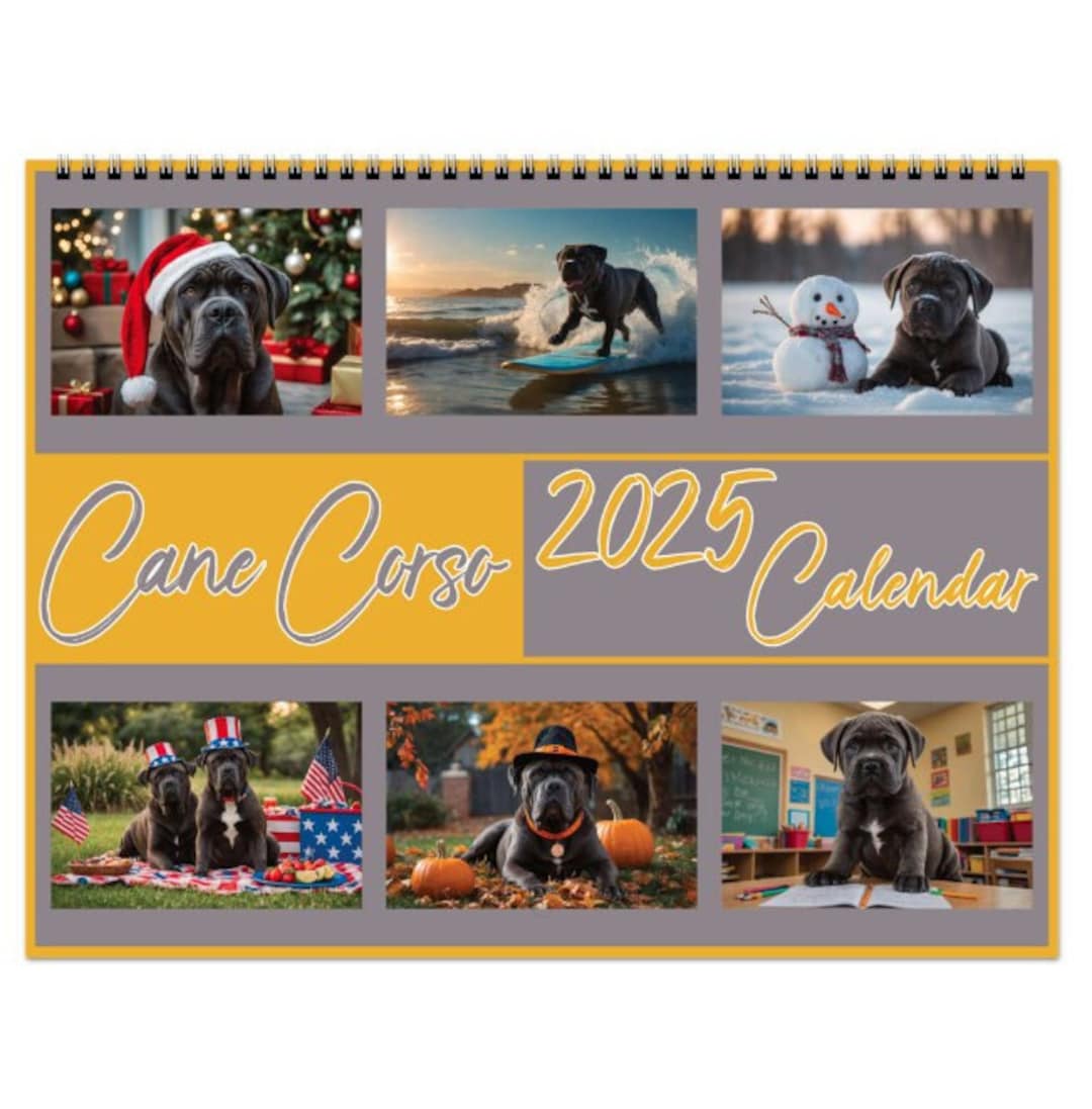 Cane Corso Calendar 2025 Cane Corso Wall Calendar Dog Wall Calendar