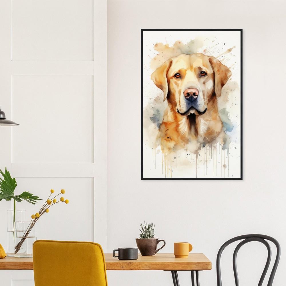 Labrador Watercolor Art Print | Labrador Canvas / Acrylic / Aluminum ...