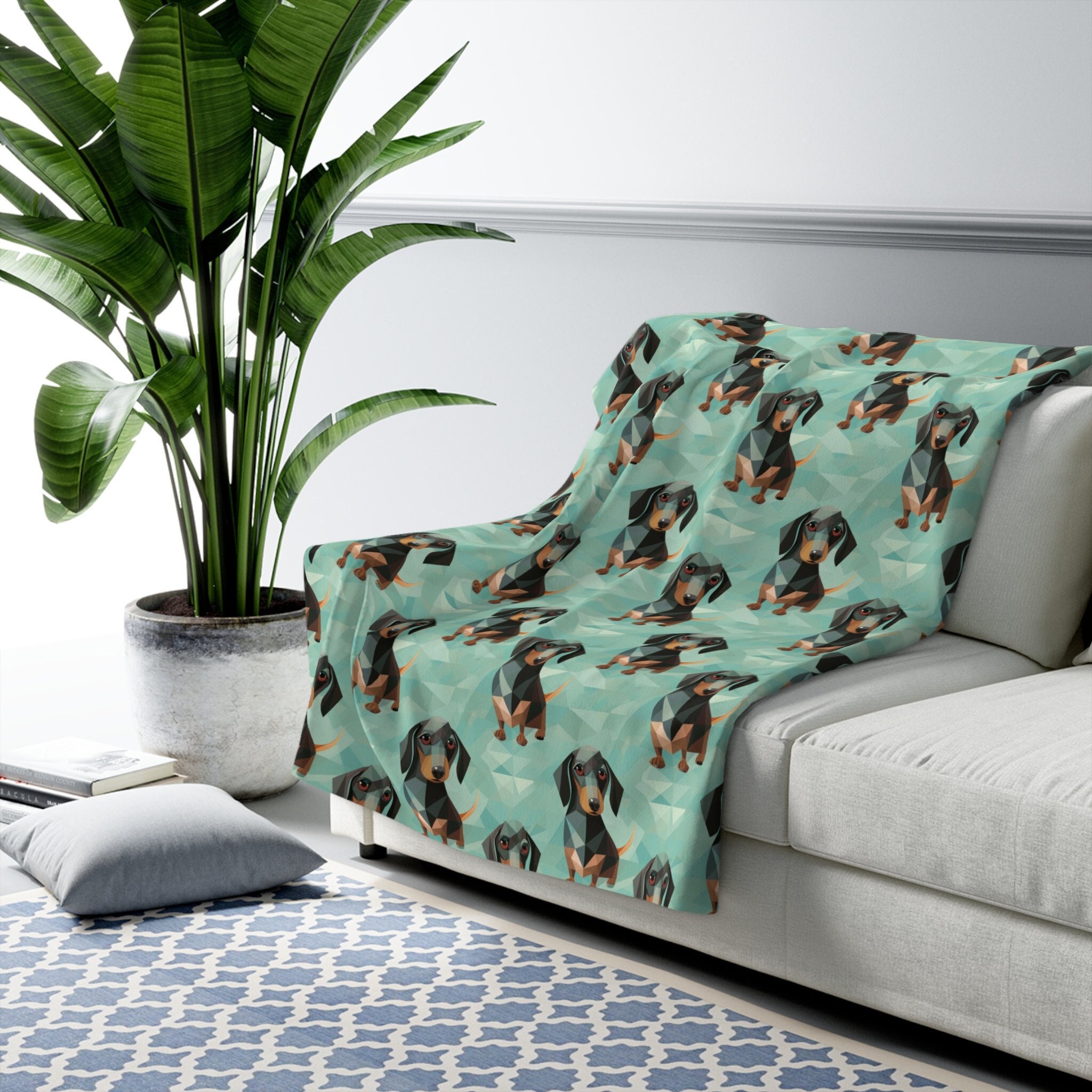 Dachshund print blanket hotsell