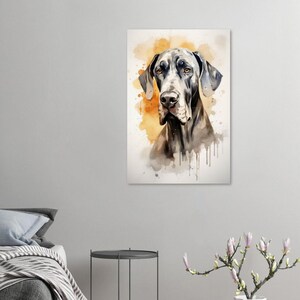 Great Dane Watercolor Art Print | Great Dane Canvas / Acrylic / Aluminum / Poster | Great Dane Lover Gift | Great Dane Wall Art